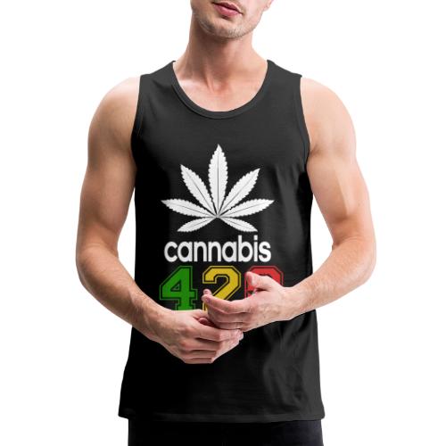 Humorous 420 Authentic Herb Weed Marijuana Design - Men's Premium Tank
