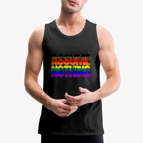 Assume Nothing Philly LGBTQ Gay Pride Flag - Men's Premium Tank