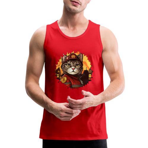 Firefighter cat - Men's Premium Tank