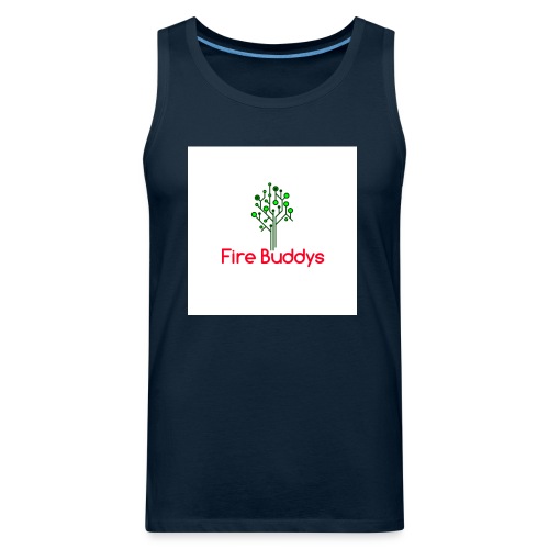 Fire Buddys Website Logo White Tee-shirt eco - Men's Premium Tank