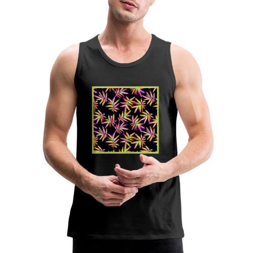 Radiant Leaf Glow Neon Beauty - Men's Premium Tank