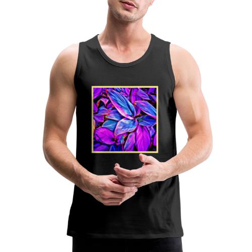 Vibrant Neon Foliage Pattern - Men's Premium Tank