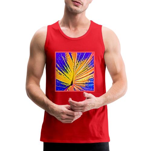 Vibrant Neon Leaf Pattern - Men's Premium Tank