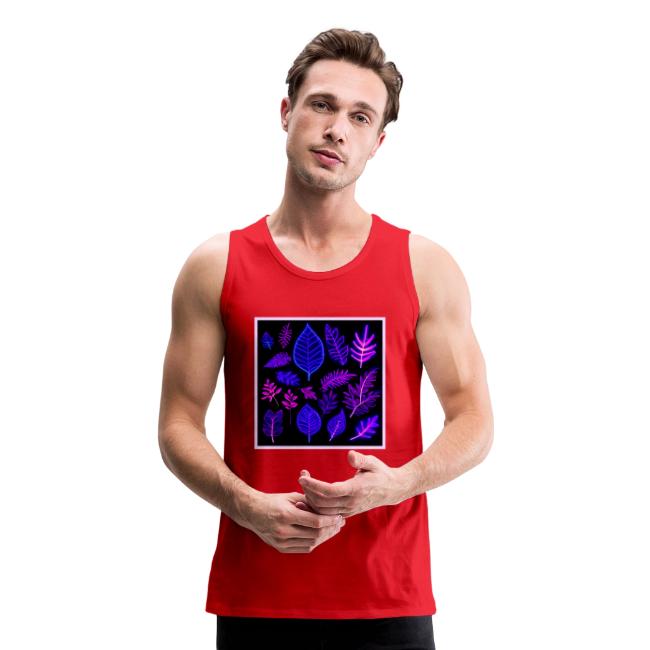 Neon Leaves in Pink and Purple Hues