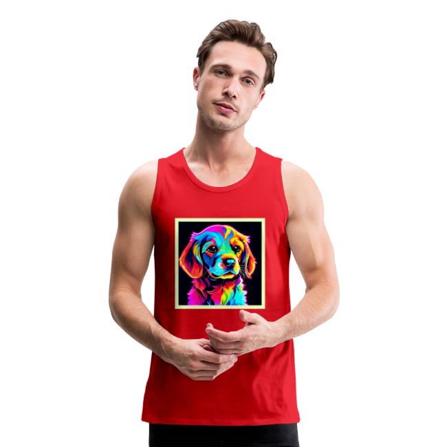 Rainbow Dog Portrait Art