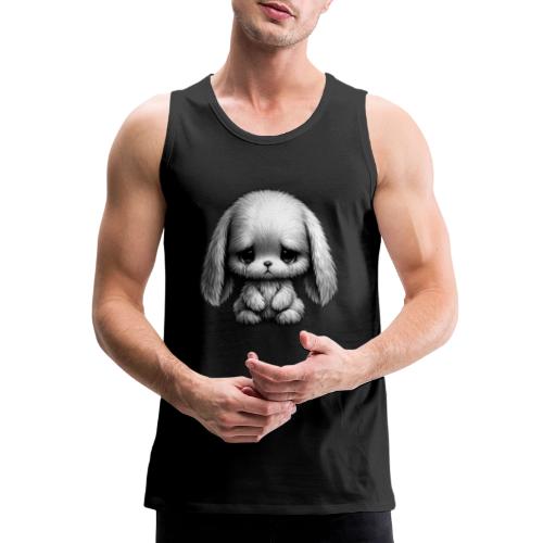 Sad Puppy Meme with Puppy Standing - Men's Premium Tank