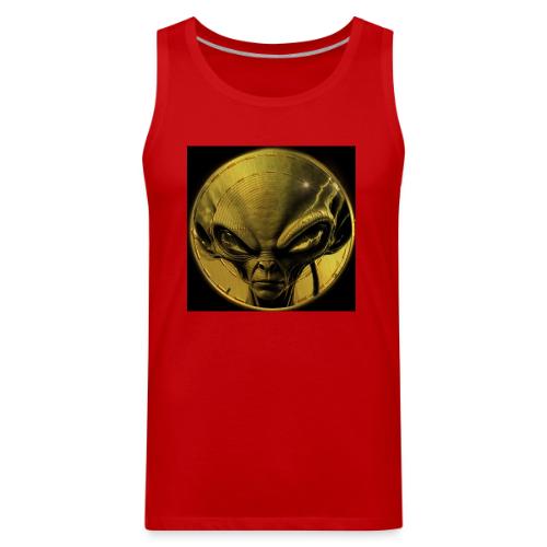 PulseChainAlien Face black no alien - Men's Premium Tank