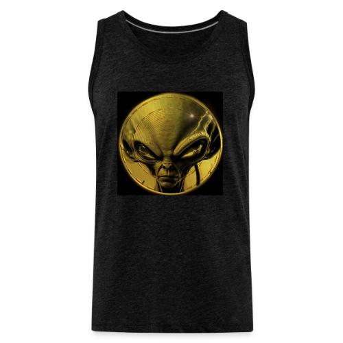 PulseChainAlien Face black no alien - Men's Premium Tank