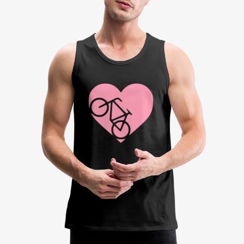 heart_bicycle_cutout - Men's Premium Tank