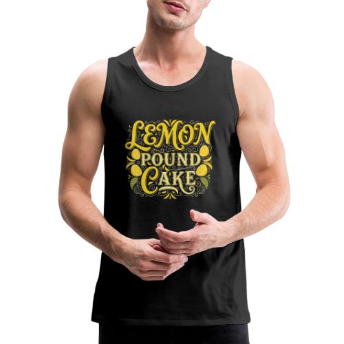 Lemon Pound Cake Vintage Flourish - Men's Premium Tank