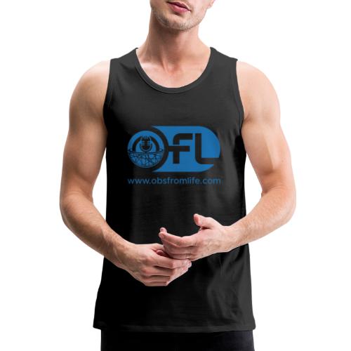 Observations from Life Logo with Web Address - Men's Premium Tank
