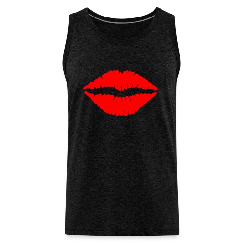 Red Lips Kisses - Men's Premium Tank