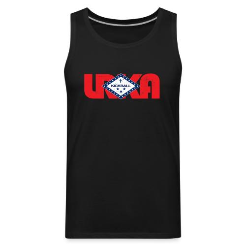 arkansas flag LRKA DISTRESSED - Men's Premium Tank