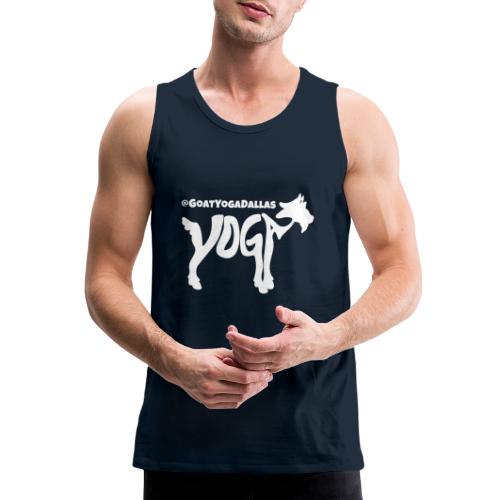 Goat Yoga Dallas White Logo - Men's Premium Tank