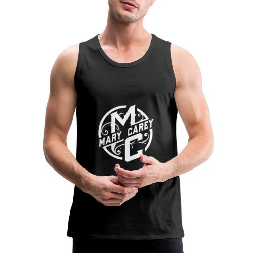 Mary Carey MC Logo - White - Men's Premium Tank