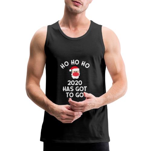 Christmas 2020 Holiday Santa Mask Funny Saying - Men's Premium Tank