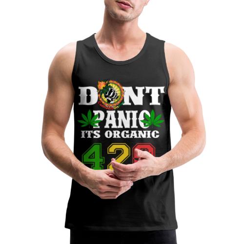 Joking 420 Organic Smoke Weed Marijuana Design - Men's Premium Tank