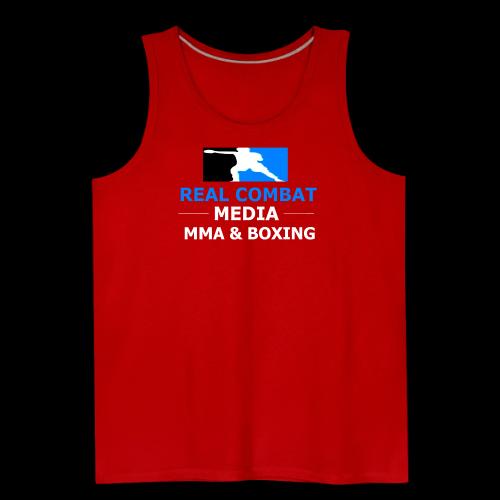 RCM MMA & BOXING Light Blue White Text - Men's Premium Tank