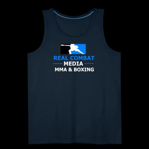 RCM MMA & BOXING Light Blue White Text - Men's Premium Tank