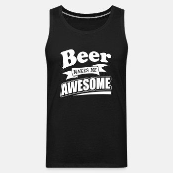 Beer makes me awesome - Tank Top for men