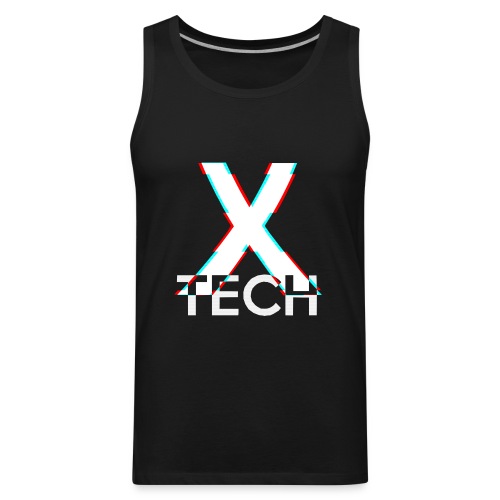 X-Tech Logo - White - Men's Premium Tank