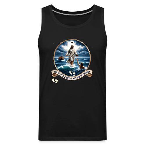 Walking On Water Faith T Shirt, Christian Miracle - Men's Premium Tank