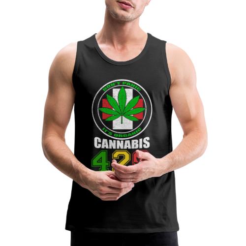 Lighthearted 420 Organic Ganja Weed Marijuana Desi - Men's Premium Tank