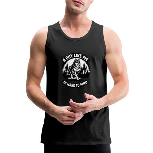 Funny Wolf Shirt – Hard to Find Retro Tee - Men's Premium Tank