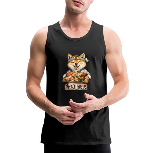 Funny Shiba Inu Sushi Kawaii Dog Tee - Men's Premium Tank
