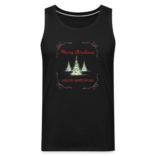 Beautiful Green Christmas Tree Graphic - Men's Premium Tank