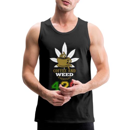 2024 420 Coffee & Smoke Weed Marijuana Design - Men's Premium Tank