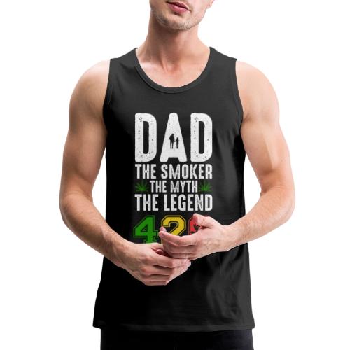 Gleeful Smoking dad The smoker the myth the legend - Men's Premium Tank