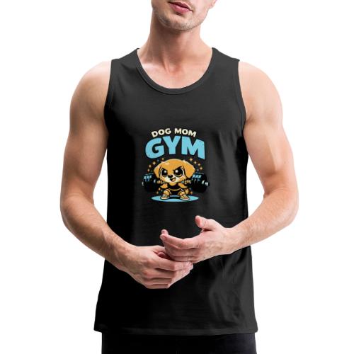 Chibi Dog Gym Workout - Men's Premium Tank