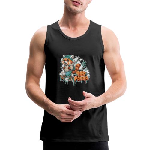 Red Panda Street Graffiti Vibes - Men's Premium Tank