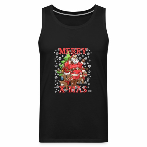 Santa Chibi Reindeer Christmas Gift Merry X-Mas - Men's Premium Tank