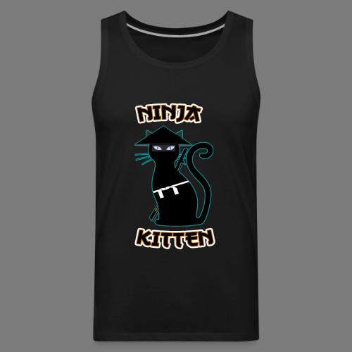 Ninja cat samurai kitten Assassin kitty Meow - Men's Premium Tank