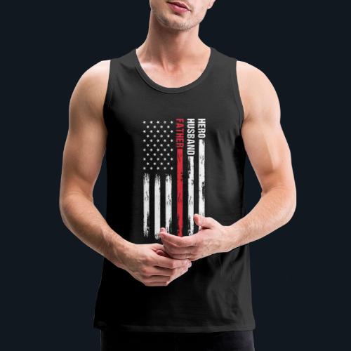 American Best Dad Hero Husband Father - Men's Premium Tank
