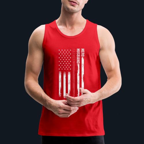 American Best Dad Hero Husband Father - Men's Premium Tank