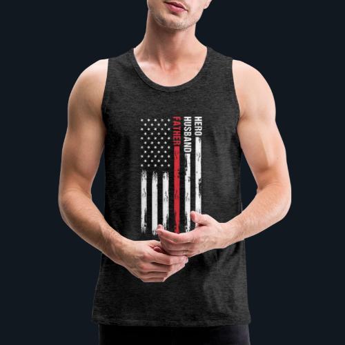 American Best Dad Hero Husband Father - Men's Premium Tank