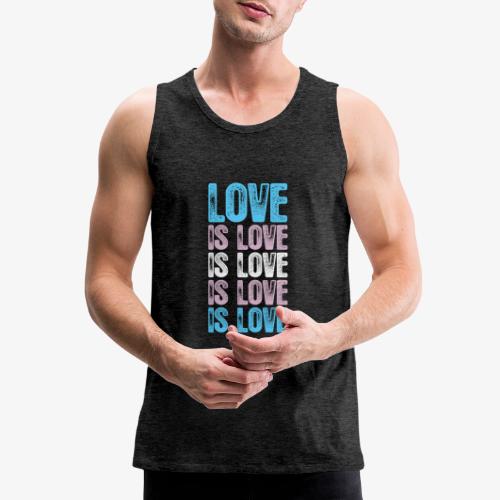 Transgender Pride Love is Love is Love - Men's Premium Tank