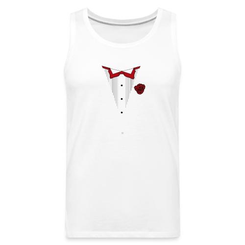 Tuxedo Shirt with Red bowtie - Men's Premium Tank