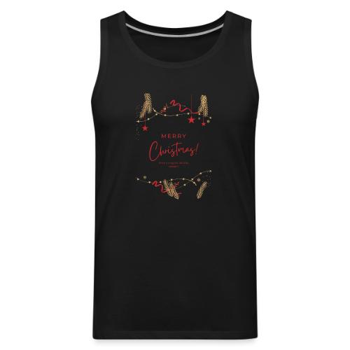 Merry Christmas Typography Design - Men's Premium Tank