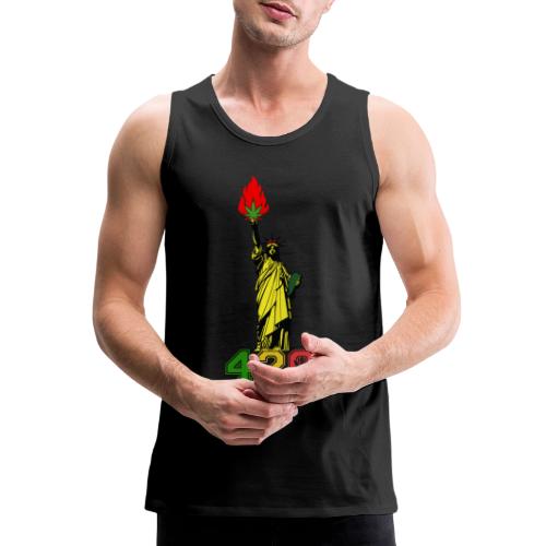 Humoristic 420 Liberty Herb Weed Marijuana Design - Men's Premium Tank