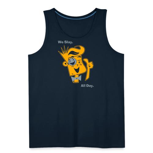 We Slay All Day Shiny Shirt Metallic Silver & Gold - Men's Premium Tank