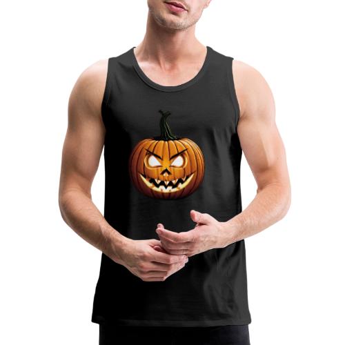 Scary Jack-O-Lantern Halloween - Men's Premium Tank