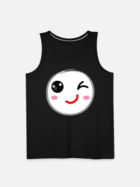Winking face, Wink smile - Men's Premium Tank - black
