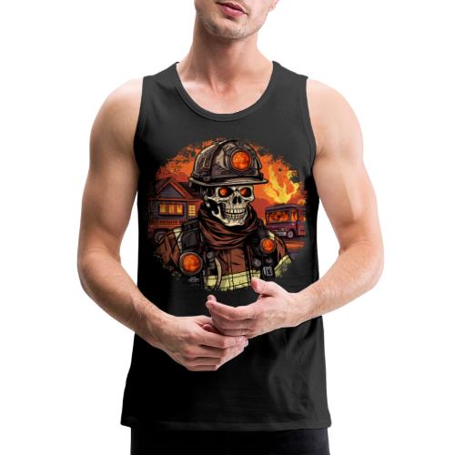 Skeletons Firefighter / fireman skeleton - Men's Premium Tank