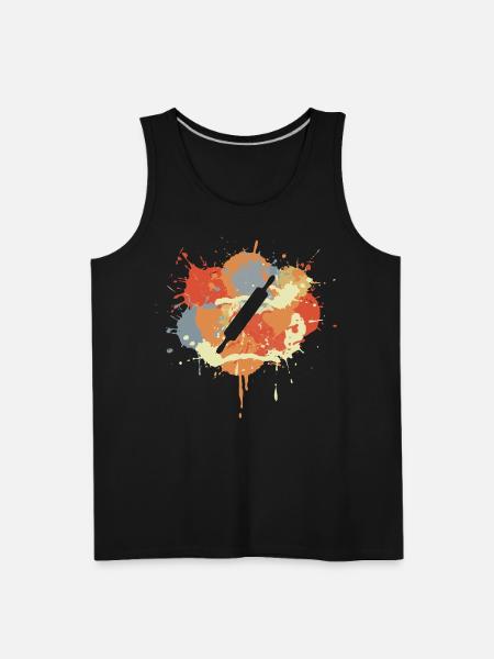 Rolling Pin Sketch - Men's Premium Tank - black