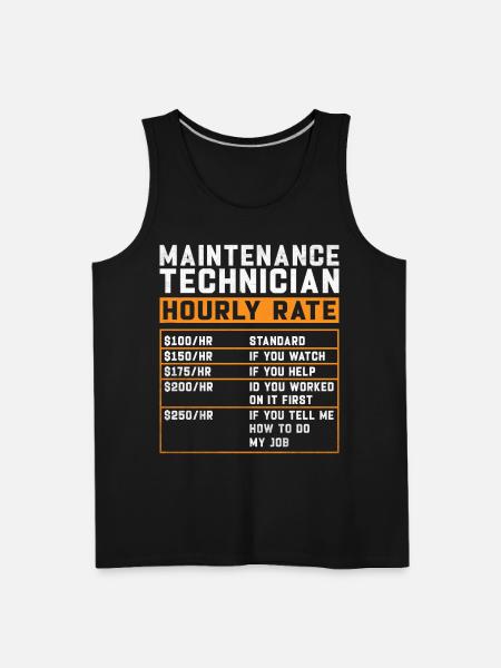 Maintenance Technician Hourly Rate - Men's Premium Tank - black