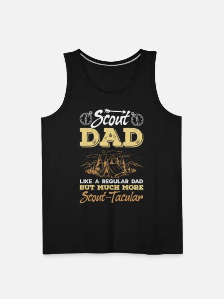 Scout Dad Scouting Camp Leader Father - Men's Premium Tank - black